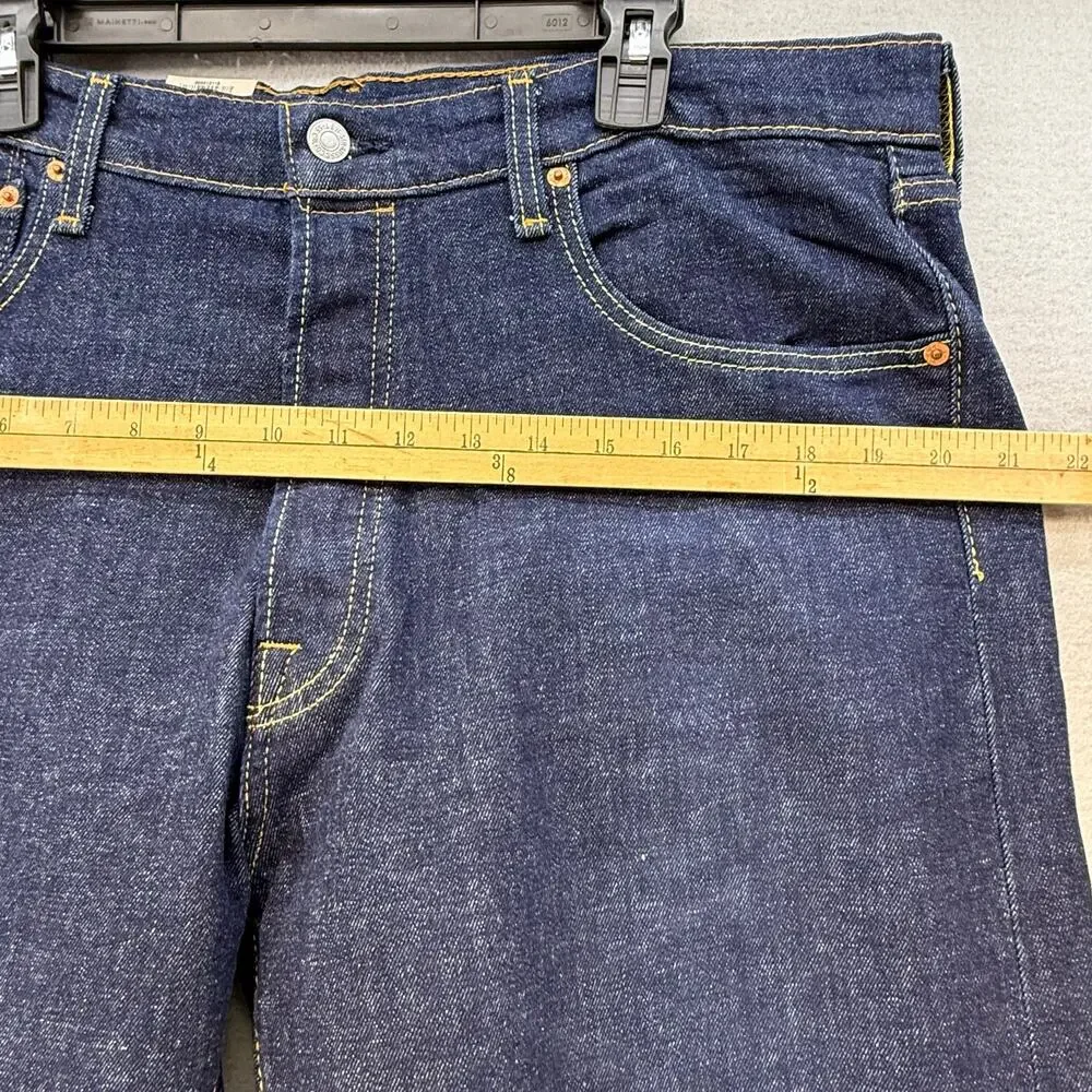 Levi's 501XX Men's 38x32 Dark Blue Button Fly Straight Leg Classic Dad Jeans NWT